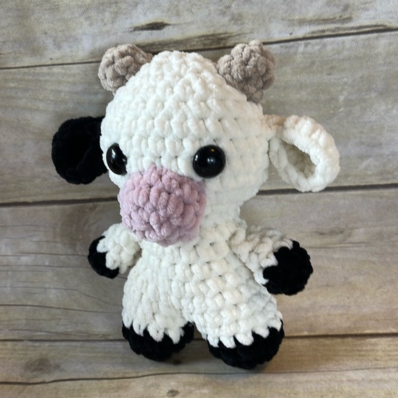 Handmade Other - Super Soft Cute Crochet Cow Plush Toy Handmade